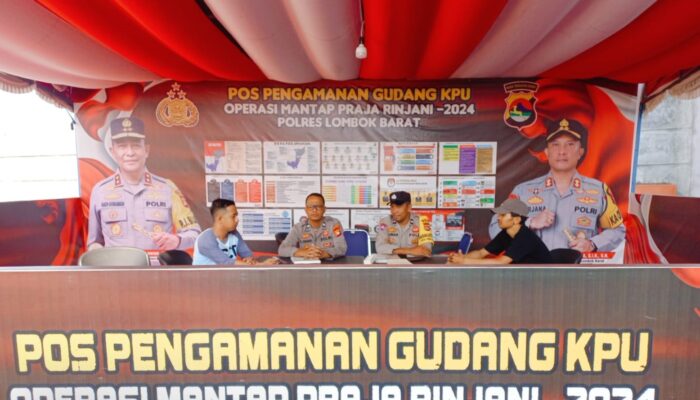 Situasi Terkini Pengamanan Logistik Pilkada di Gudang KPU Lombok Barat