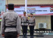 Polres Dompu Gelar Upacara Pelepasan Purna Tugas, Kapolres Sampaikan Apresiasi